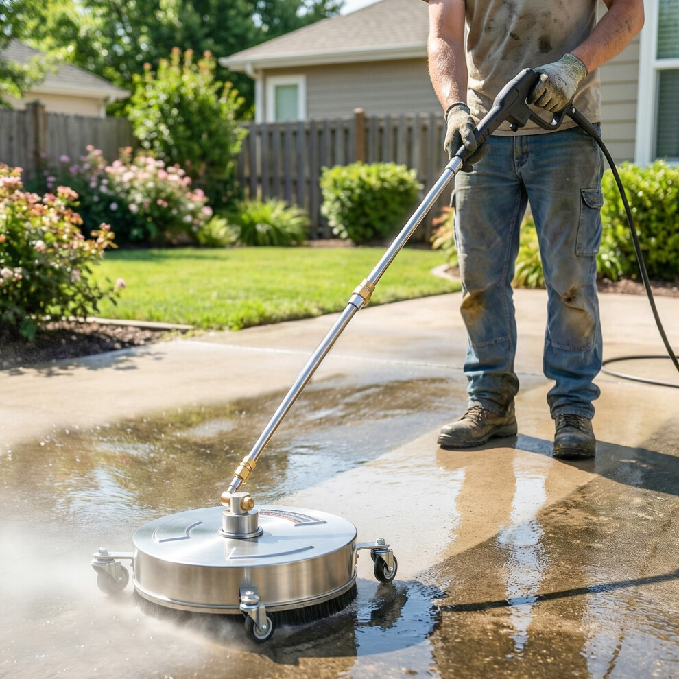 Outsunny 13" Pressure Washer Surface Cleaner With 4 Wheels