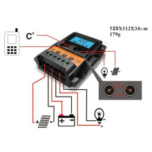 30A Regulator łAdowania SłOnecznego 12V24V Panel SłOneczny Kontroler Baterii Regulator Auto 2 USB WyśWietlacz LCD RozłAdowanie ObciążEnia