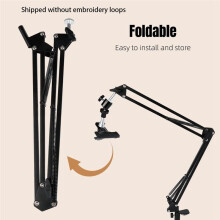 Embroidery Hoop CrossStitch Stand: Adjustable Metal Rotated Embroidery Hoop Holder with 360 Hoop Spin Knob