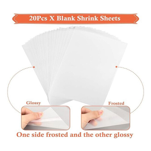 161 Shrinky Sheets Key Chain Set, Key Ring with Chain, Jump Ring,  Hole Punch for Kids, Translucent 1