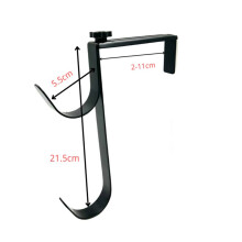 4PCS Adjustable Pool Pole Hangers, Metal Fence Hooks Pool Tool Holder for Telescopic Poles Skimmers Brushes