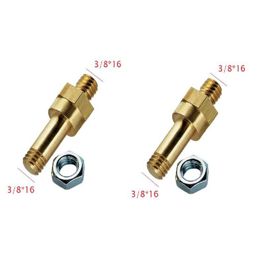 2pcs Side Mount Battery Copper Screw 3/8 Side Post Battery Terminal Bolt 3/8inch-16 1