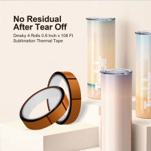 4 Rolls Heat Tape for Heat Press,20mm X 33M(108Ft) High Temperature Tape,Heat Transfer Tape for Sublimation