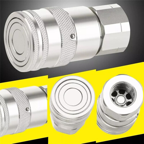 1 Set Hydrauliska Snabbkopplingar 1/2 Tum SAE Flat Face för Skid Steer för 2