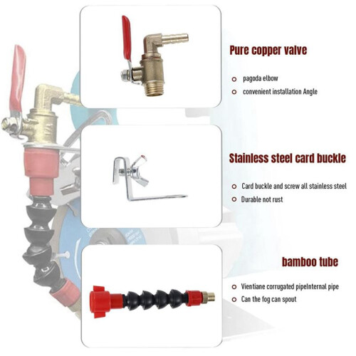 Cutting Machine Misting System Water Sprayer, Adjustable Dust Remover Water Sprayer for Cutting Machine