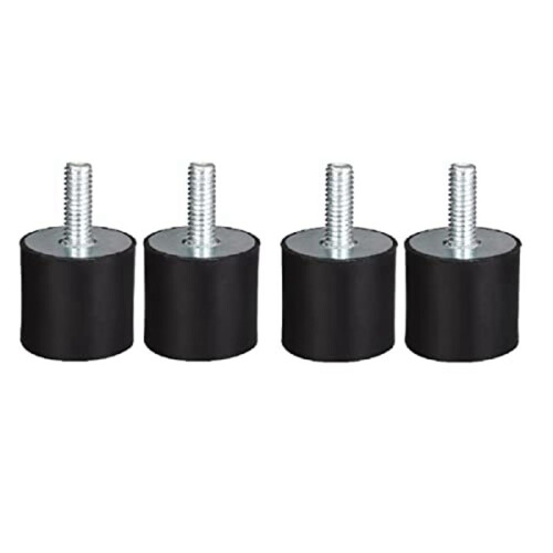 4Pcs M8 Thread with Studs 40mm x 30mm Cylindrical  Rubber Mounts, Vibration Isolators Steering Damper 2