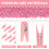 (Pink) 50PCS Plastic Photo Clips, Solid Color Card Making Clips 4