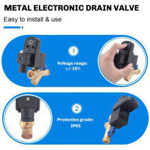 AC 220V 1/2inch Electronic Timed 2way Air Compressor Gas Tank Automatic Drain Valve