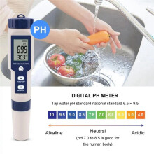 5 w 1 TDS/EC/PH/Zasolenie/Miernik Temperatury Cyfrowy Monitor JakośCi Wody Tester do BasenóW, Wody Pitnej, AkwarióW