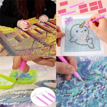 Akcesoria Malarskie NarzęDzie Artystyczne-Diamentowy Klej do Malowania Glina-Zestaw Wosku do Haftu DIY-Stitch Kropka do RęKodziełA