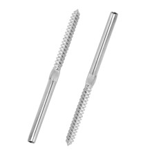 30 Pairs Left&Right Hand Thread Lag Screws for 1/8 inch Cable Railing Stair DeCk Railing for Wood Post Lag Screw Swage System