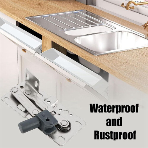 2 Pack Tip-Out Tray Hinges for Sink-Front Drawer, Sink Front Tip-Out Trays Hinges False Front Cabinet Clips 2