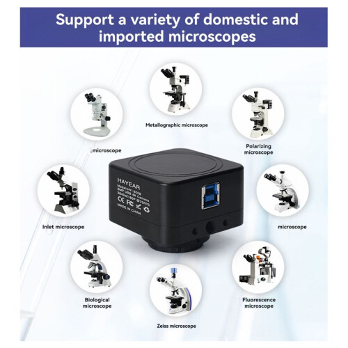 HAYEAR HD 4K Sensor IMX Microscope Camera Electronic Eyepiece for Biological Observation Industry Measure 1
