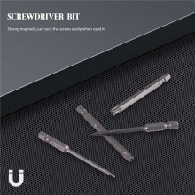 11 PeçAs 75Mm MagnéTico S2 AçO Chave de Fenda Bits Hexagonal Torx CabeçA T6/T7/T8/T9/T10/T15/T20/T25/T27/T30/T40
