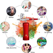 Airbrush Kit with Compressor,30PSI Cordless AirbrushGun Kit with Air Hose Rechargeable Handheld Airbrush Set for Cake B