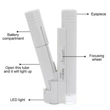 Handmikroskop 100X -Taschenmikroskop Tragbares LED-Lampenlicht Faltbare Schmucklupe Vergrößerungslupe