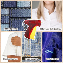 TaggingGun for Clothing, StitchGun for Clothes StitchGun for Clothing Repairs with 2 Needle, 2000 Black and 2000 White