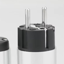 Hifi Figure 8 IEC C7 Plug Audio Rhodium Plated Schuko Male Connector+C7 IEC Female Plug Socket,EU Plug