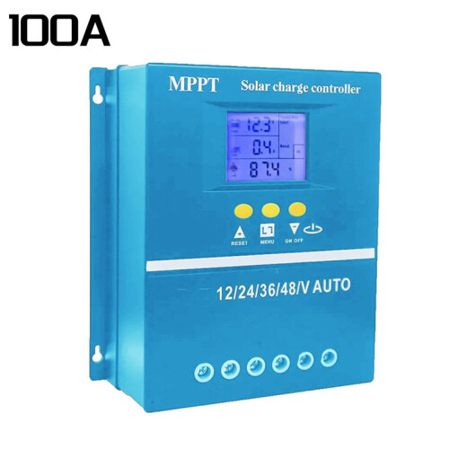 100A MPPT Solar Charge Controller 12V 24V 36V 48V Battery System Auto,PV Solar Panel Regulator 2