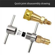 Wrench Type Quick Connector Refrigerator Freezer Fluorine Injection Connector 1/4inch Copper Pipe