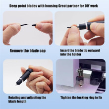 Deep Cut Blade and Housing,Deep Point Blade for Explore 3/Air 2/Air/One/Maker/Maker,for Cutting Thick Materials Crafts A