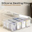 Multipurpose Storage Box,Clear Crafts Storage Organizers,Portable Acrylic Storage Containers with 4 Inner Boxes 4