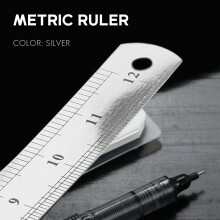 Stainless Steel Ruler Measure Metric Function 30cm 12Inch
