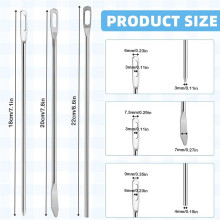 3 Pcs Drawstring Threader Tool Replacement Sewing Needle Metal Quick Threader Rope Flexible Easy Drawstring Threader
