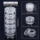 5G/5ML Stackable Round Plastic Containers 8 Column(5 Layer/Column) Bead Storage Jars for Seed Beads Diamond Drills 6