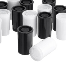 100 STKS Plastic Lege Filmbus Camera Reel Container Opbergdoos Kan voor Accessoires Kunst Kraal Munt Pil Transparant