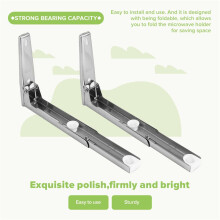 Stütz Rahmen Stahl Faltbare Stretch Regal Rack Mikrowelle Wand Halterung Edelstahl Silber