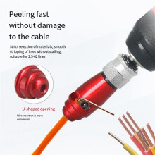 Electric Wire Stripper Knife Hexagonal Handle Electrical Wire Peeling Machine for Power Drill Driver Wire Stripping Tool
