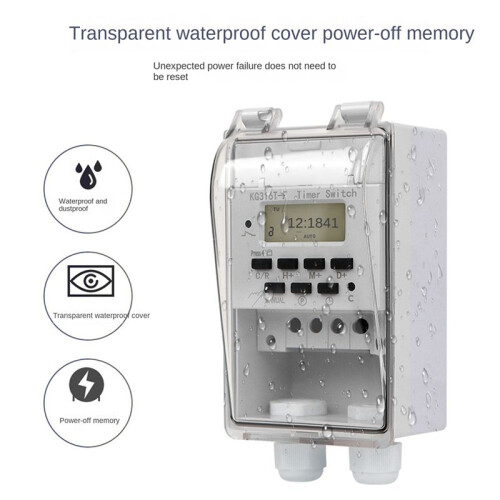 Automatic Digital Timer  Relay Programmable Timer Controllor with Outdoor Waterproof Box 220V