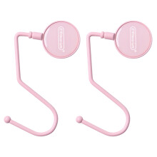 (Pink, 2pcs/set) 2pcs Adhesive Hooks for Handbags, Holiday Gift