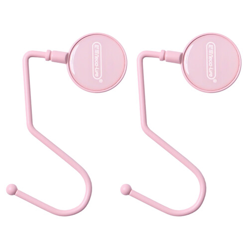 (Pink, 2pcs/set) 2pcs Adhesive Hooks for Handbags, Holiday Gift