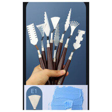 9PCS Professional Stainless Steel Palette Scraper Set Spatula Palette Knife Painting Mixing Scraper Set