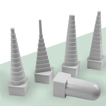 4 Piece Mandrel Wire Wrapping Tools Set,Includes Triangular, Round, Oval, Square and Plastic Handle for Metal Winding