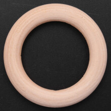 5x Wooden Ring For Crafting DIY Jewelry Making 50mm