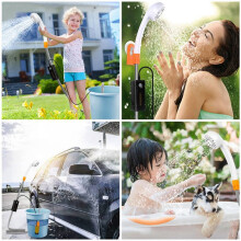 Ducha Portátil para Exteriores, Bomba de Baño, Ducha Eléctrica de Mano Recargable, Ducha de Campamento para Coche, Senderismo, Natación