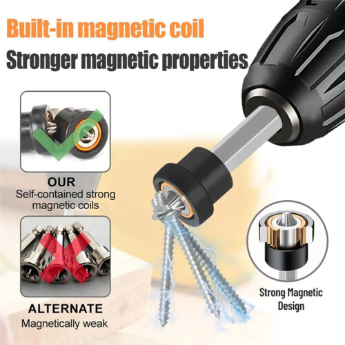 10pcs Magnetic Drywall Screw Setter Bits for Plasterboard Hex Shank Positioning Bit Easy Installation Drill Accessory