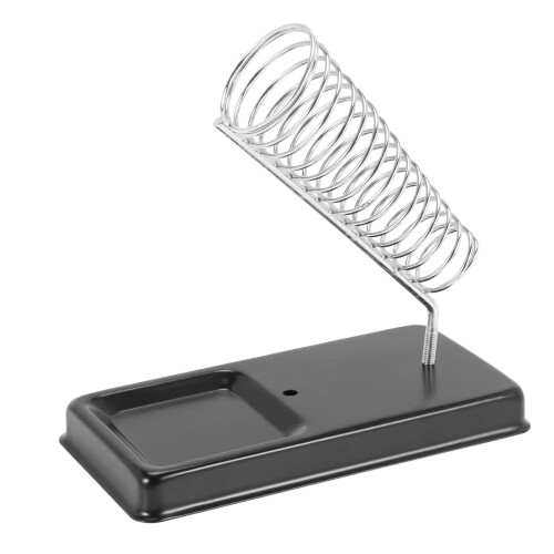 Supporto in metallo per saldatore con base di sicurezza e stazione di supporto. 1