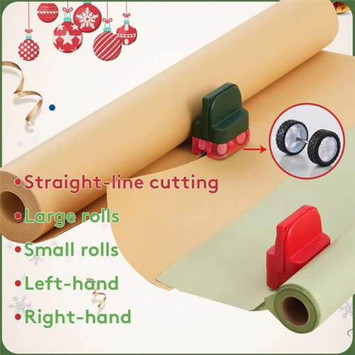 2 Pcs New Wrapping Paper Cutter Gift Wrap Paper Cutter Replaceable Blade Roller Cutting 1