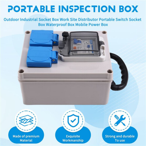 Outdoor Industrial Socket Box Work Site Distributor Portable  Socket Box Waterproof Box Mobile Power Box 2