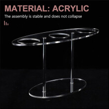 Acrylic Ice Cream Cone Holder, Charcuterie Food Cone Holder, Waffle Cone Holder Stand, 3 Holes,Transparent