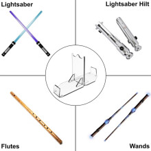 Lightsaber Stand Desktop Double-Bladed Lightsaber Display Holder Acrylic Lightsaber Hilt Stand Desktop Display Stands