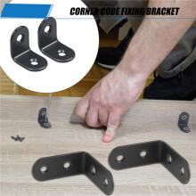 20 Pz Nero L Staffe Angolo di 90 Gradi nel Acciaio Inox Comune Staffa Supporto per La Sedia di Legno Bookshelf Consiglio Finestre Cabinet (10Pz-40Mm /