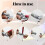 Drainage Cleaner Combination Cutter  Set Automatic  Locking  Suitable for Pipe Dredging Machine 7-Piece Set 2