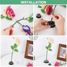 Pacote com 8 Alfinetes de Flores de Aço Redondos de 1,3 Polegadas, Suporte para Sapos de Flores, Arranjo de Flores, Base de Borracha, Sapo Floral
