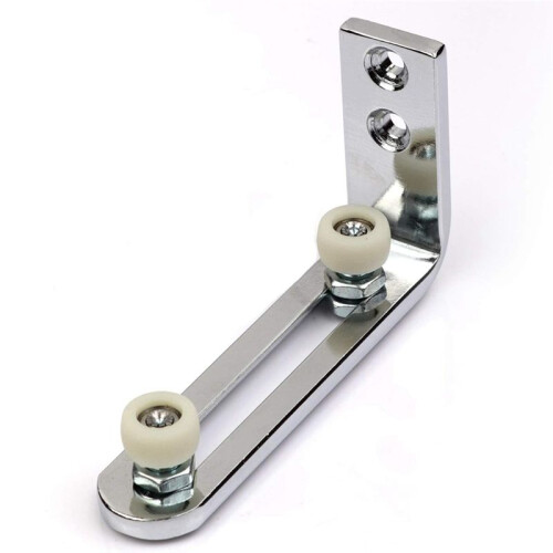 Barn Door Floor Guides, Bottom Flooring Frame Support with Smooth, Quiet Bearings, Adjustable Roller Sliding Stay 1