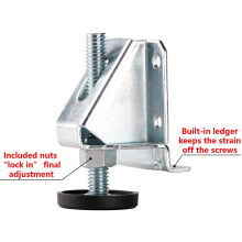 Nivellerande Fötter Heavy Duty Möbler Levelers Justerbar Bordsbensjustering med Låsmuttrar för Möbler, Bord, Skåp, Arbetsbänk, Hyllor och Mer